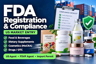 do fda registration, fsvp agent, import permit, fda compliance for food, drugs