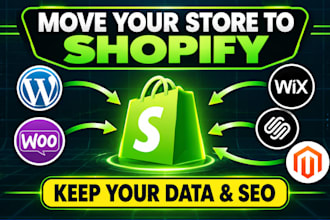 migrate wordpress website to shopify wix  squarespace migration to shopify store