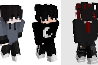create custom minecraft skin, pvp skin, smp skin, furry skin minecraft texture