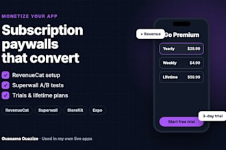 add revenuecat or superwall subscription paywalls to your mobile app