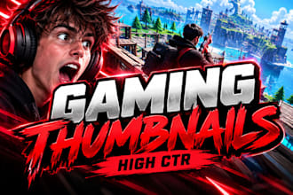 design high CTR gaming youtube thumbnails that get clicks