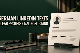 write german linkedin profile texts with a recruiter perspective