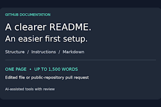 write or improve your github readme and project documentation
