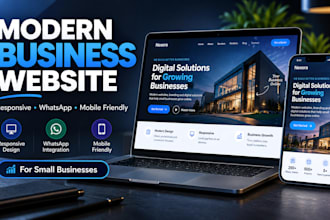 build a responsive business website with whatsapp