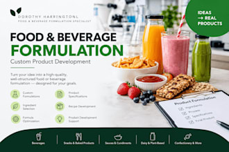 develop professional food and beverage formulations