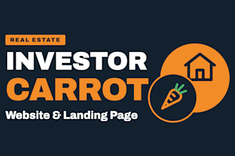 design investor carrot website and carrot real estate landing page