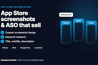 design app store screenshots and optimize your app store listing aso