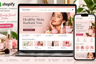 design a skincare beauty website shopify store beauty store and cosmetics store