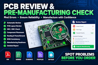 review your pcb layout schematic for error before manufacturing