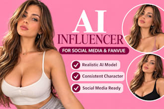 generate a successful ai influencer model for social media fanvue ai character