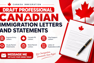 draft professional canadian immigration letters and statements