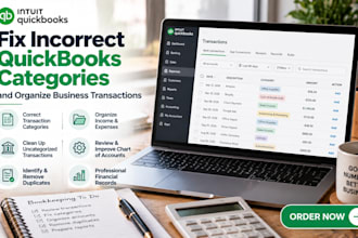fix incorrect quickbooks categories and organize business transactions