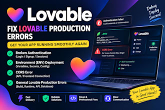 fix lovable production errors broken authentication  env deployment cors error