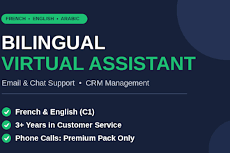 provide professional french and english customer support