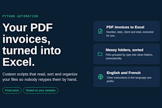 turn your PDF invoices into a clean excel spreadsheet