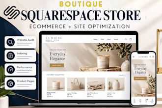 build a boutique squarespace ecommerce store and optimize SEO