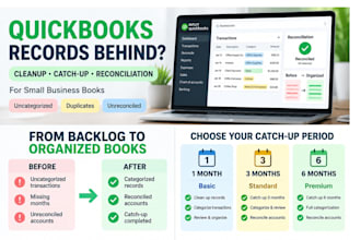 clean quickbooks records for small business catch up bookkeeping