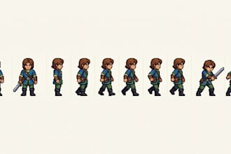 create custom retro pixel art sprites, characters, rpg assets and tilesets