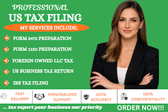 prepare and file form 5472 1120 for foreign owned us llc
