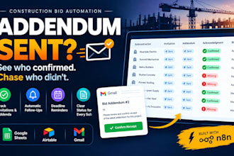 automate bid addendum tracking and subcontractor follow ups