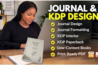 design journal and planner interiors for amazon KDP