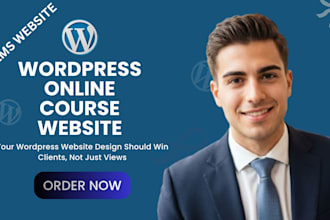 build a wordpress lms website, learndash elearning online course site