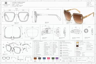 design luxury sunglasses, 3d eyewear cad models and tech packs for 3d printing