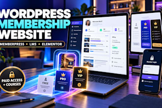 build  ims website paid membership pro memberpress wordpress elementor website