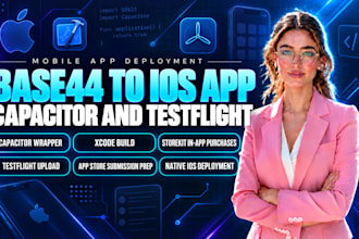 deploy base44 capacitor ios app, storekit, testflight, xcode