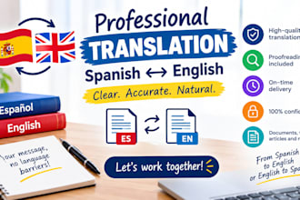 translate or transcribe spanish english text