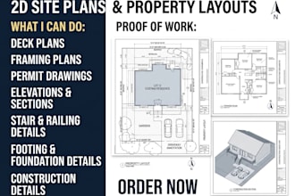 create 2d architectural site plans and property layouts