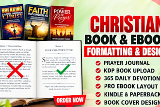 design and format christian ebooks, prayer journals and devotionals