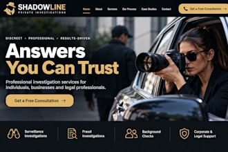 design wix private investigator site detective agency fraud investigation site