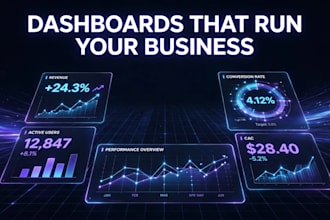 a custom interactive dashboard for your business