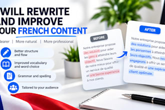 rewrite and improve your french content