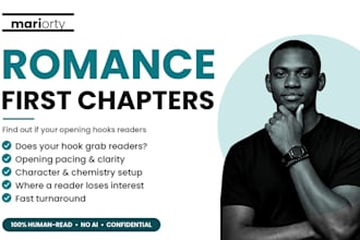 give honest feedback on the first chapters of your romance novel