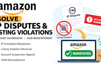 solve amazon IP disputes listing violation account suspension asin reinstatement