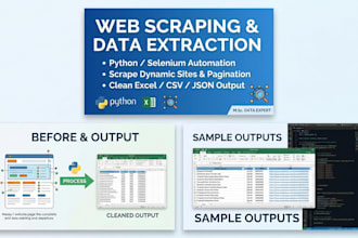 scrape data using python and automation
