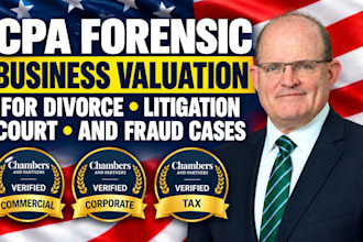 do CPA forensic business valuation for divorce, litigation, court, fraud cases