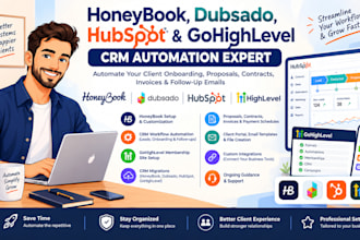 do honeybook workflow automation, dubsado, hubspot, gohighlevel