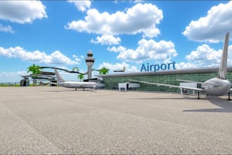 create realistic airport scenery, terminals and layouts for msfs 2024 and xplane