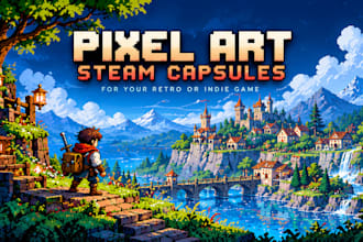 design pixel art steam capsules for your retro or indie game