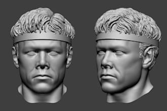 sculpt realistic 3d head 3d bust and full body character for 3d printing