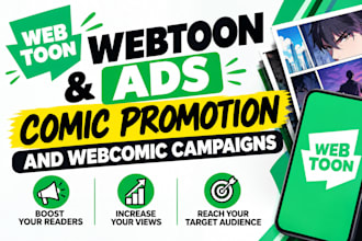 do webtoon ads, comic promotion, and webcomic campaigns