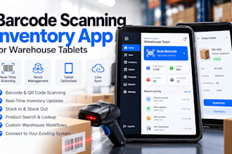 develop a real time barcode scanning and inventory app for warehouse tablets