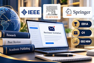 assist with ieee springer elsevier peer review invitations for eb1a o1 eb2 niw