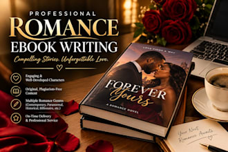 ghostwrite a captivating romance ebook or romance novel