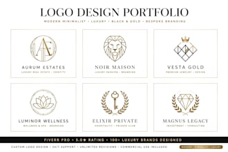 design luxury minimalist logo for business brand