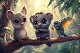 make cute animal or character illustrations