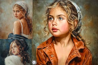 draw or paint artistic portrait of you